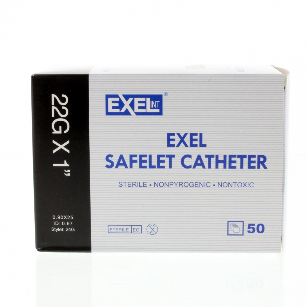 IV Catheter 22G x 1" Blue, 50/Bx