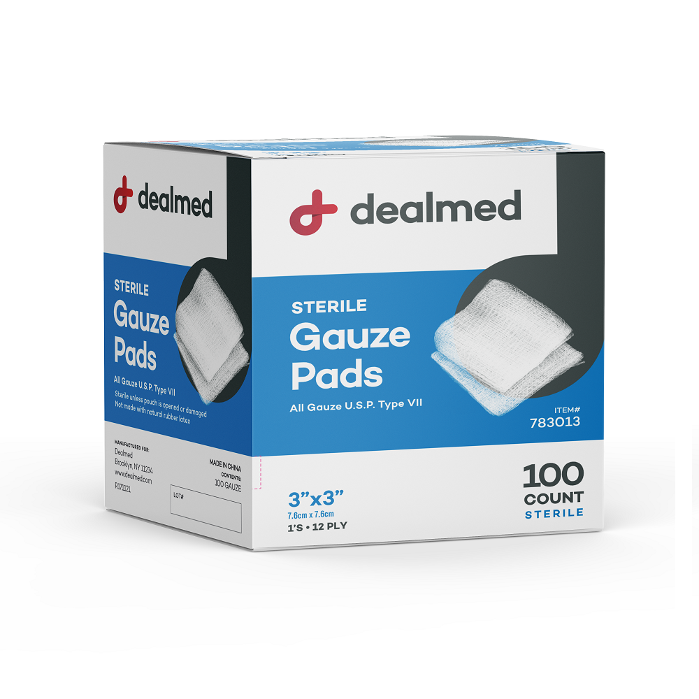 Non-Adherent Gauze Pads Latex Free 12-ply 3" x 4" 10 Boxes MS40535 1000 Pads 
