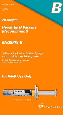 Engerix-B Hepatitis B Vaccine Adult 20 Mcg/mL 1 ML PFS, 10/Pk | Dealmed ...