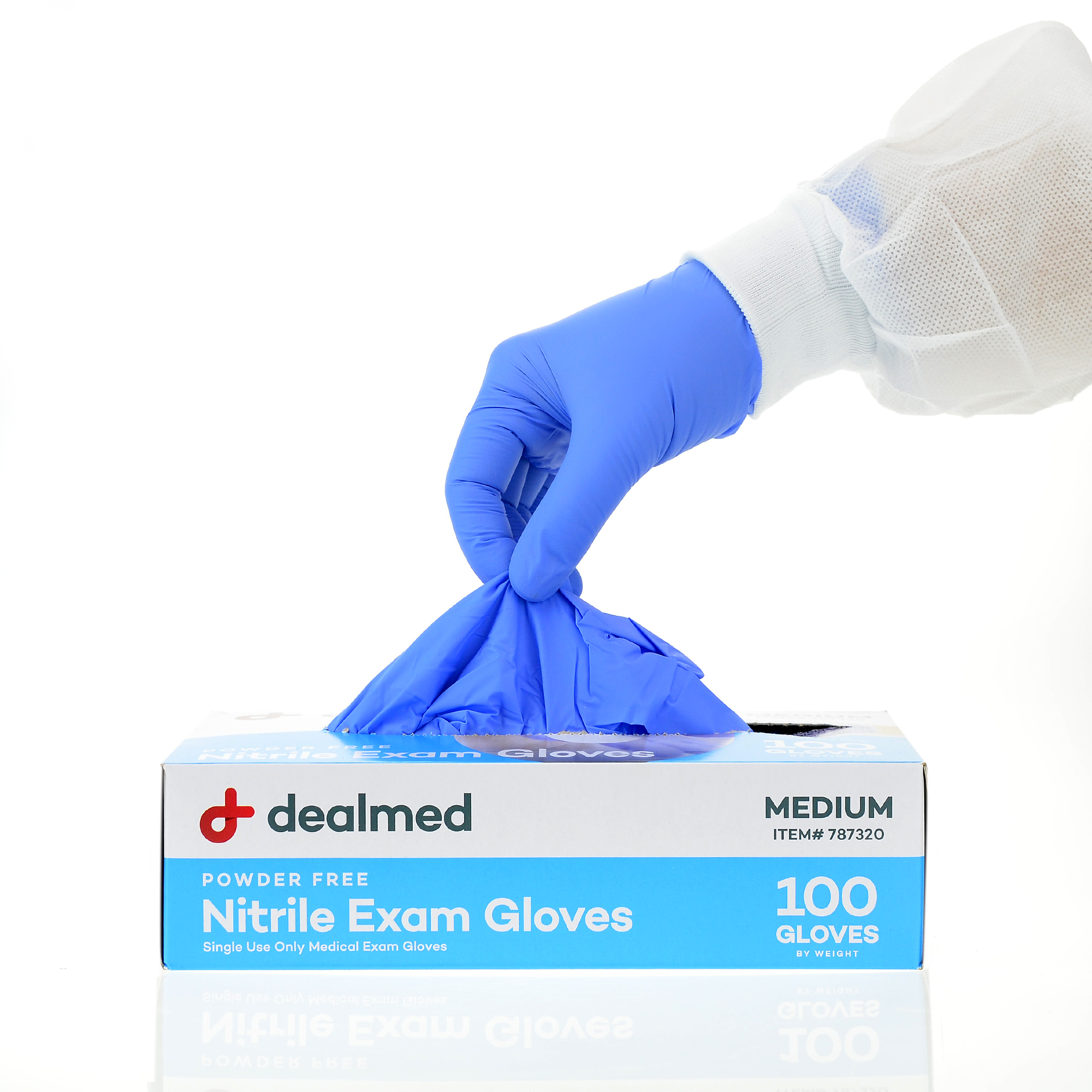 dealmed nitrile exam gloves large