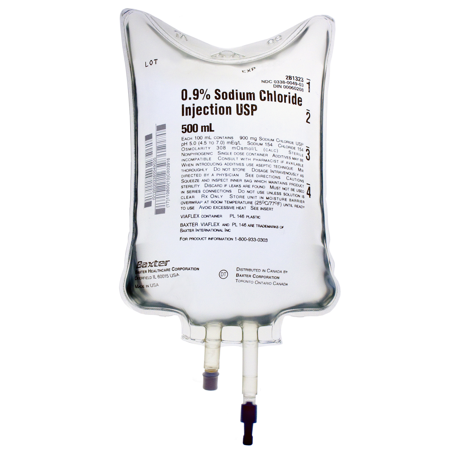 Sodium Chloride Inj 0 9 500 Ml Bag Ea