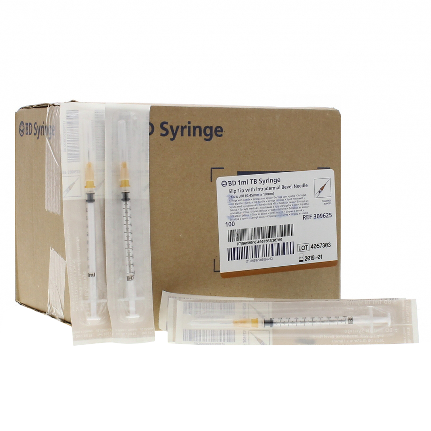 Tb Syringe 1 Ml 26g X Detachable Needle Slip Tip 100 Bx