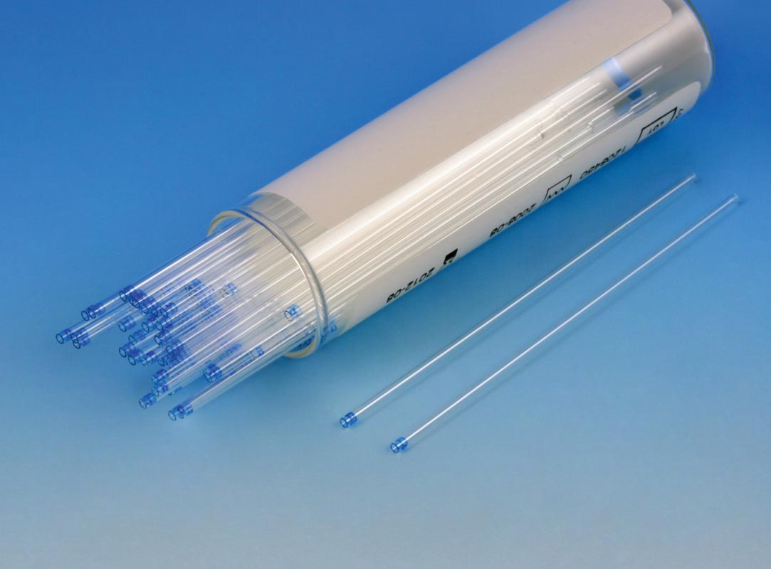 Capillary Tube Microhematocrit Glass Blue Tip Plain, 100/Vl