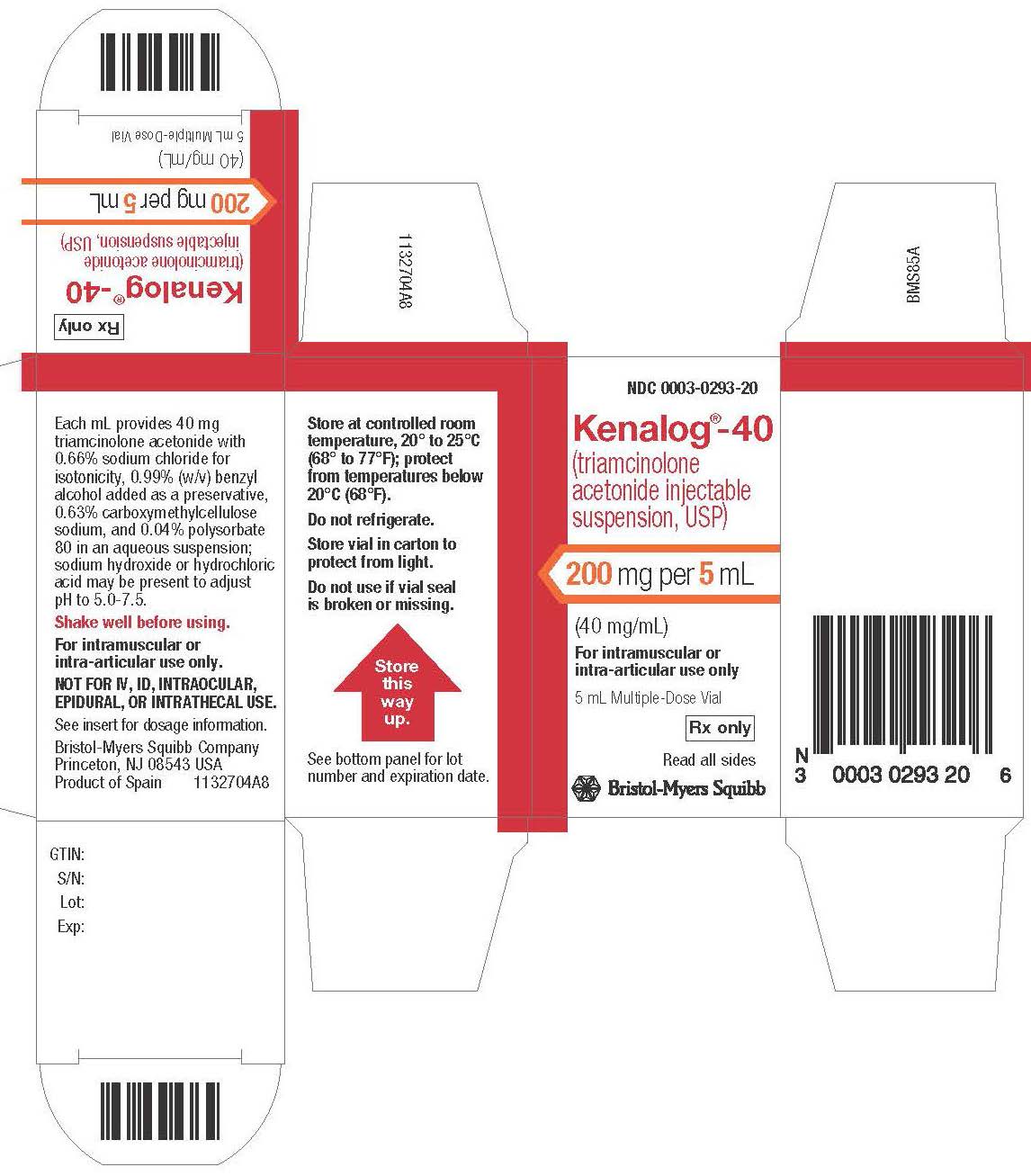 Kenalog-40 200 mg/ 5 mL 40 mg/mL 5 mL MDV, Ea | Dealmed Medical Supplies